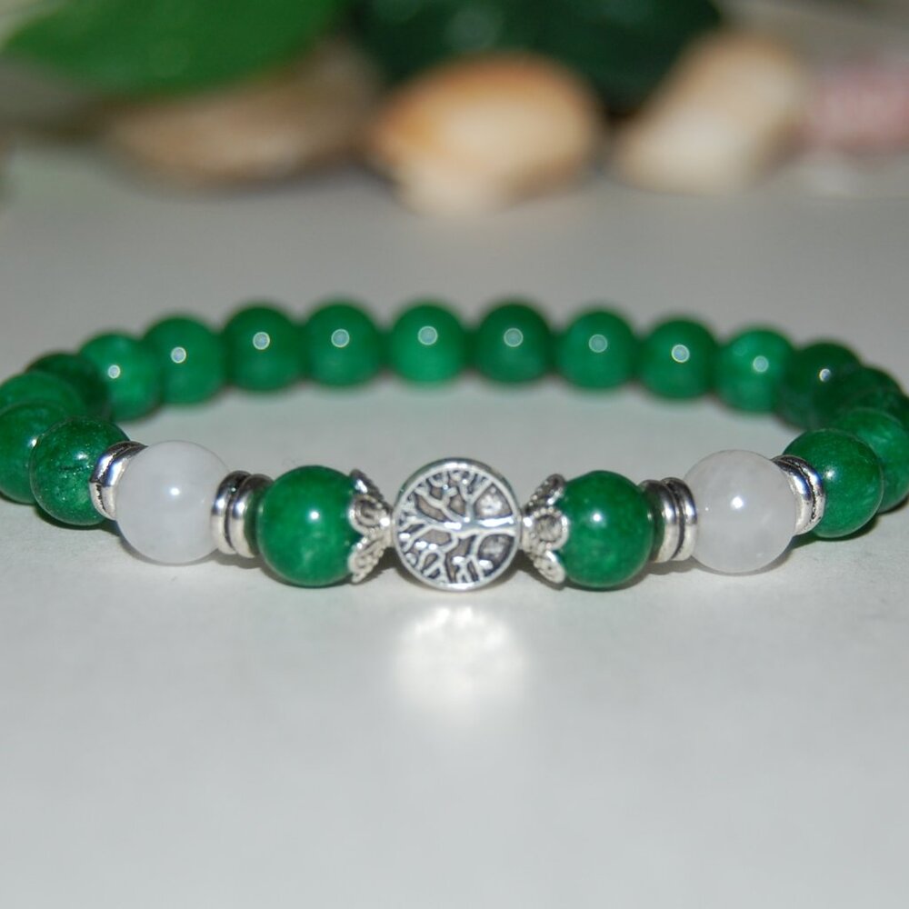 Jade Bracelet,Tree of Life Bracelet,Tree Charm Jade Bracelet